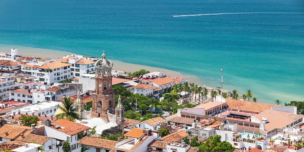 Puerto Vallarta beach aerial view