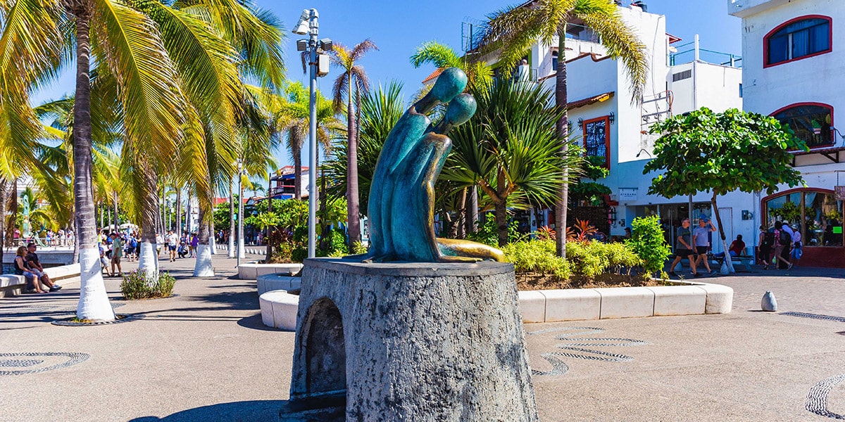 Puerto Vallarta Malecon Sculpture, La Nostalgia 1984 by Ramiz Barquet